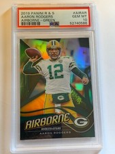 2019 Rookies & Stars Aaron Rodgers Packers AIRBORNE GREEN Prizm 3/5 PSA 10 GEM