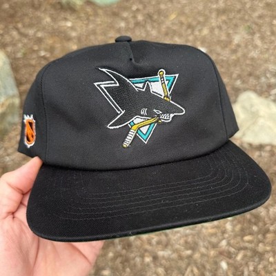 Vintage Style San Jose Sharks Hat - Black - Hockey - similar to Starter