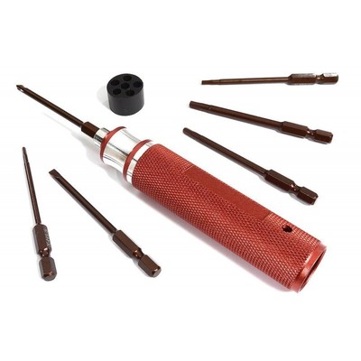 Set 7 Clés Allen QuickPit Avec Adaptateur 1/4 - Tailles 0.05 à 2.5 Mm, Integy, échelle 1/16, Bleu