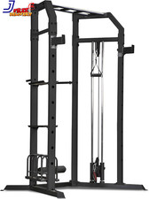 Strength Training Home Gym Cage with Pulley System for Weightlifting Bodybuildin