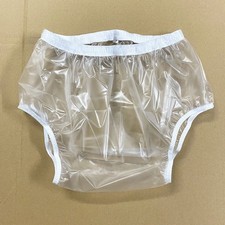 Soft PVC rubber pants briefs diaper pants incontinence briefs adult