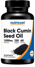 Nutricost Black Seed Oil Cumin - 120 Softgels, 1000mg Per Serving, 60 Servings