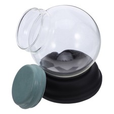 1 Set DIY Snow Globe: Transparent Glass Snow Globe Kit with Base for DIY Craft