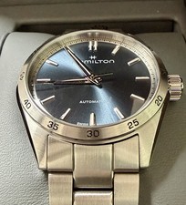 Hamilton Jazzmaster Performer 34mm Automatic Watch Blue Dial RRP £1050