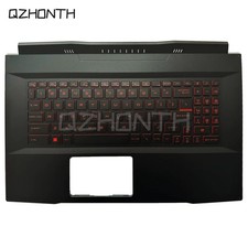 New For MSI Katana GF76 MS-17L1 MS-17L3 Palmrest with Keyboard Full RED Backlit