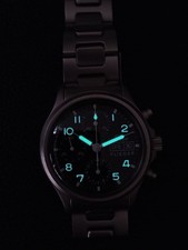 Sinn 356 Flieger Chronograph on Bracelet Acrylic Automatic Steel Black 38.5mm 2