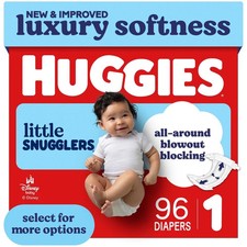 Huggies Little Snugglers Baby Diapers, Size 1 8-14 lbs , 96 Count Select...