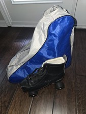 Classic Leather Roller Skates High-Top Double-Row Skates Black Wheel