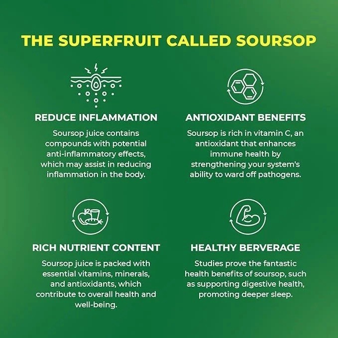 American Drop Soursop Juice With Pulp - 16.6Oz (Pack Of 6) - Fresh, Natural, NFC