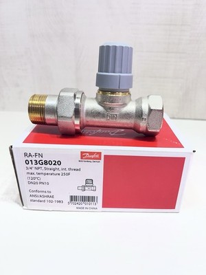 NEW NIB Danfoss 013G8020 3/4'' Straight Thermostatic Radiator Valve