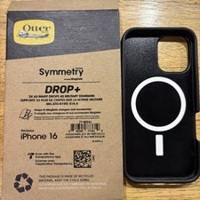 OtterBox Symmetry Series Phone Case for iPhone 16 Compitable With MagSafe Black