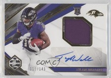2021 Panini Limited Rookie Spotlight Silver 15/99 Tylan Wallace Patch Auto i2b