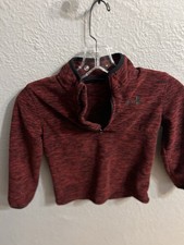 Under Armour Maroon Boys Size 6 1/4 Zip Pullover Long Sleeve Shirt