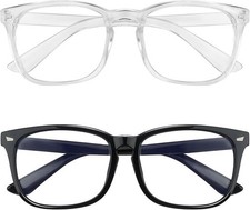 Blue Light Blocking Glasses, 2 Pack Blue Light Glasses Men, Blue Light Glasses