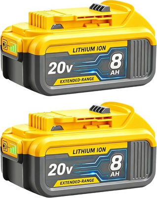 #ad 2Pack For DeWalt 20V 20 Volt Max XR 8.0AH Lithium Ion Battery DCB206 2 DCB205 2 $85.80