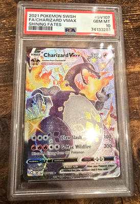 PSA 10 Charizard VMAX #SV107 Full Art 2021 Pokemon SWSH Shining