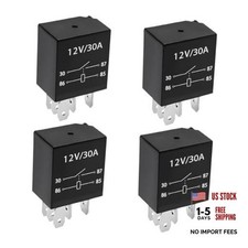 4 PCS 5 Pin Car Starter Relay, 12V 30A Multi-Purpose Auto 4PCS, 5Pin, 12V