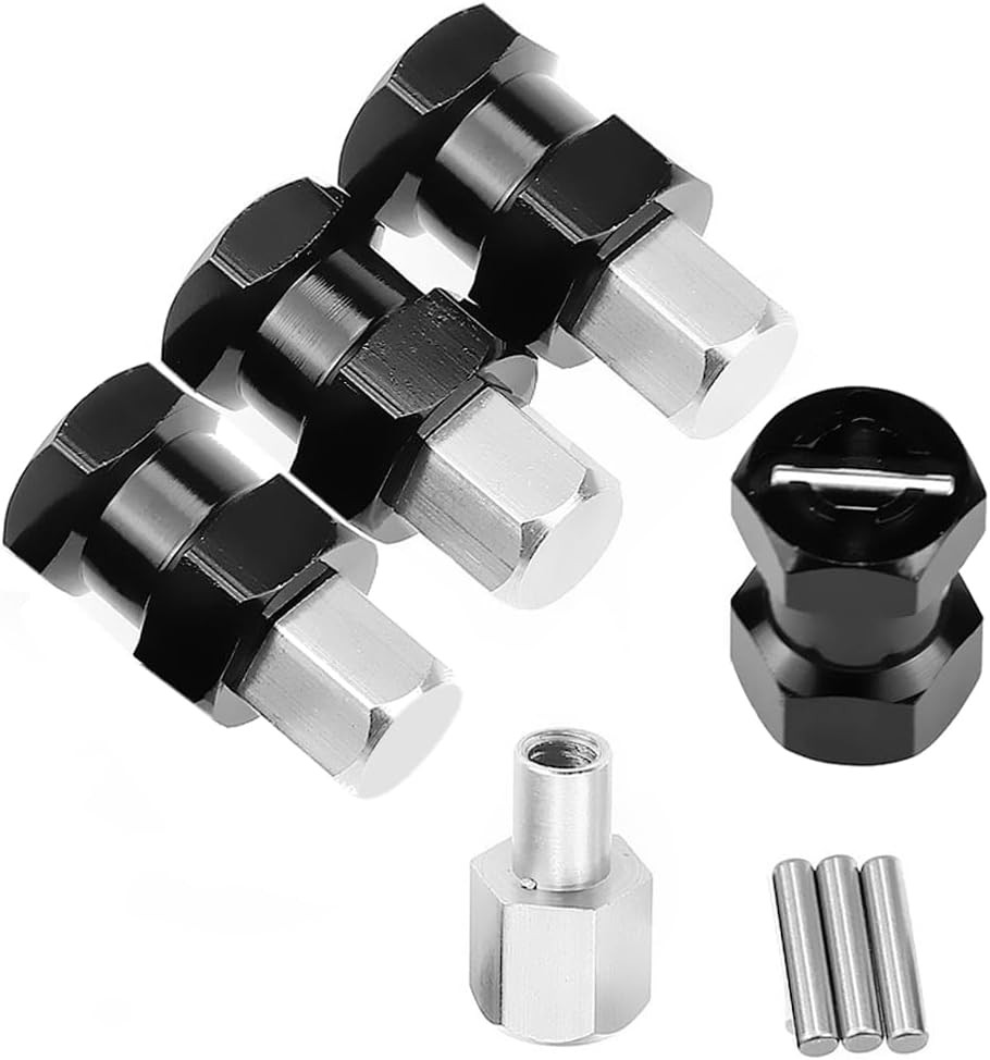 4PCS 12Mm Aluminum Wheel Hex Hub 15Mm Offset Extension Hex Drive Adapter Combine