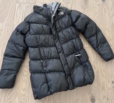 The North Face 550 Girls Black Down Jacket Coat Missing Hood Medium 10 12