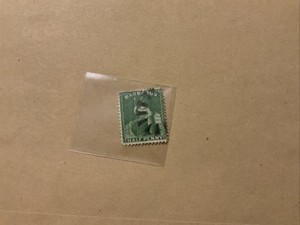 1859 Barbados Green 1/2 Penny Stamp - Fancy Cancel