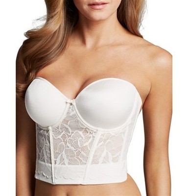 NWOT Le Mystere 36D Sensuelle Convertible Shortline Bustier 4855 Ivory 112875