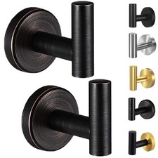 Towel Hooks For Bathroom2 Packs Wall Mount Towel Holder Bronze Matte Wall Robe H
