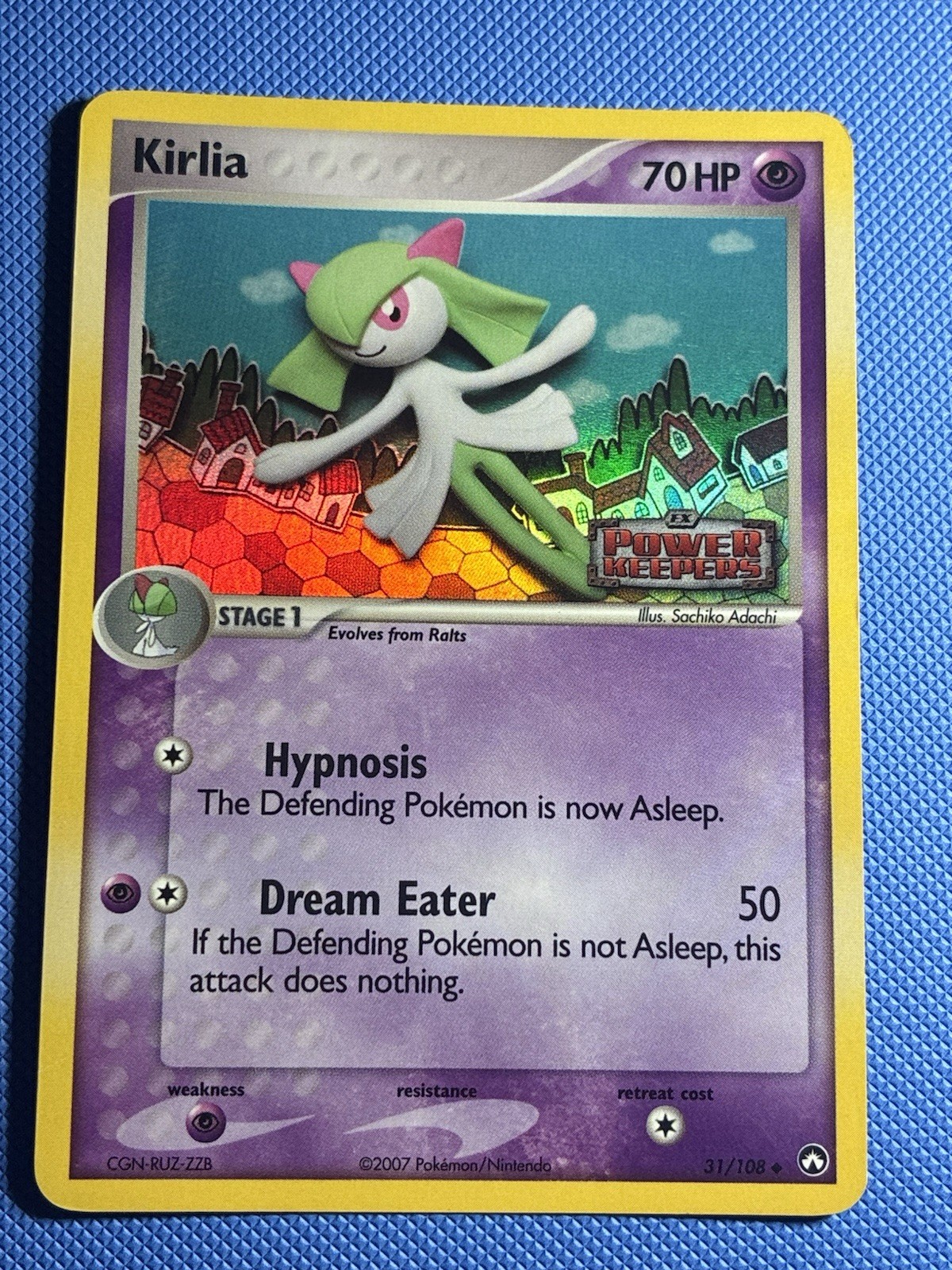 Kirlia 31/108 Ex Power Keepers Reverse Holo Foil Stamped Pokémon Card LP