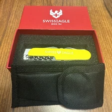 Swiss Eagle Pocket Swiss Army Knife With Nice Case And Box. NEW