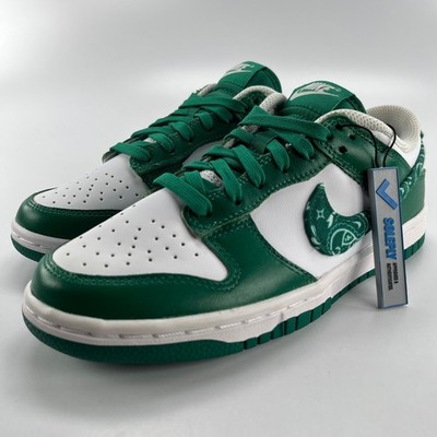 Nike Dunk Low ESS Green Paisley White Malachite Womens DH4401-102 Size 6 NEW