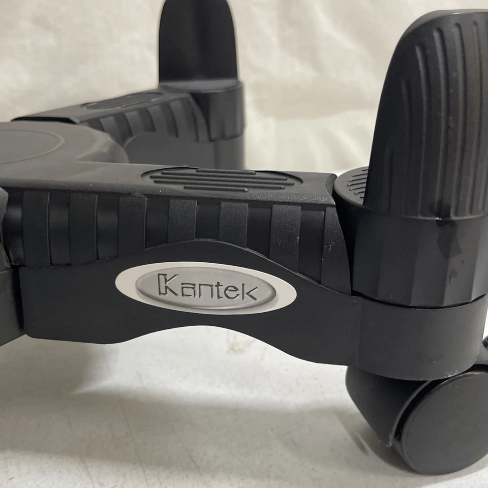 Black Kantek Mobile CPU Desktop Stand with Adjustable Width and Locking Casters - Image 2 of 4