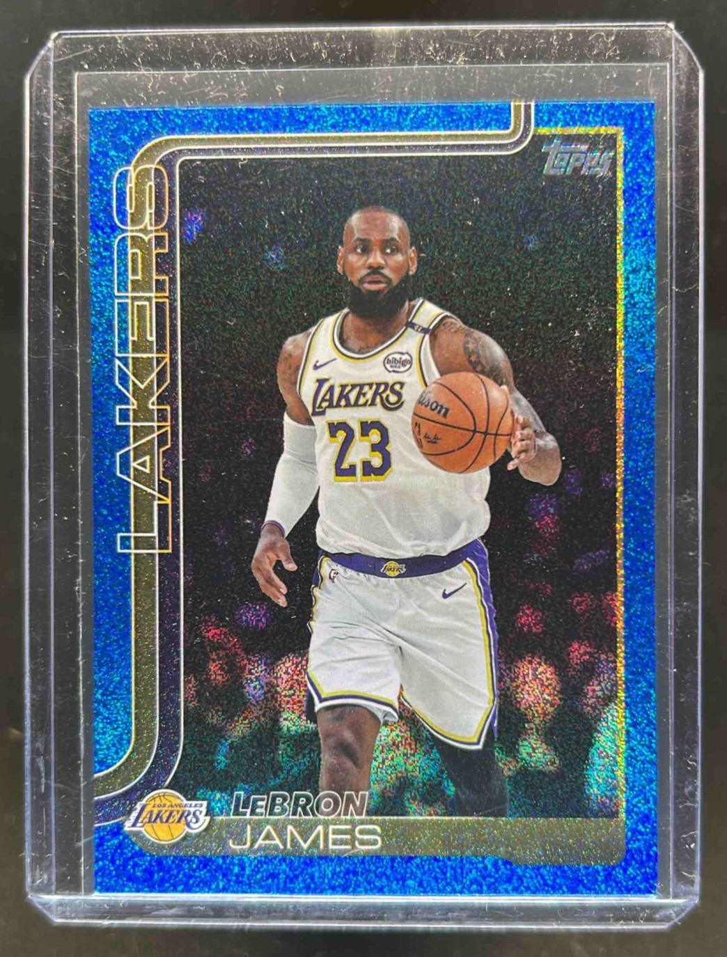 2025-26 Topps LeBron James Blue Sandglitter #150 Lakers