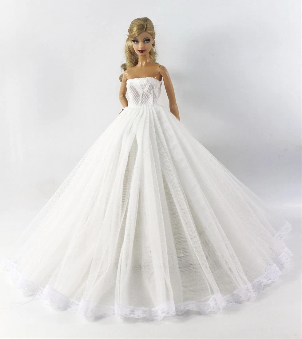 VETEMENTS Per Barbie 11 5" Abiti Bambola Abito Giocattoli Bambole Vestiti Abito da Sposa + Copricapo