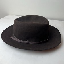 Vintage 80s Banana Republic Safari & Travel Clothing Co Brown Felt Fedora Hat