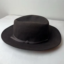 Vintage 80s Banana Republic Safari & Travel Clothing Co Brown Felt Fedora Hat