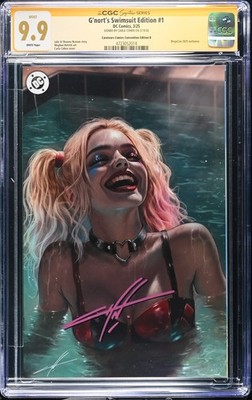 GNORTS SWIMSUIT #1 CGC 9.9 SIGNED CARLA COHEN HARLEY QUINN MEGACON VARIANT