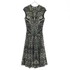 Alexander McQueen Sleeveless Jacquard Knit Dress Black Size S ITY7LP2GV84C