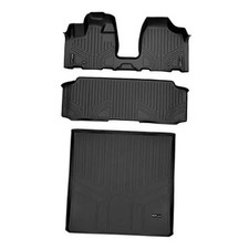 MAXLINER Floor Mats 2 Rows and Cargo Liner Behind 2nd Row Set Black for 2008