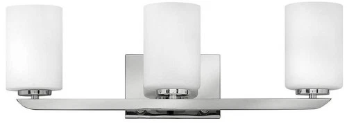Hinkley Kyra 24"W Polished Nickel 3-Light Bath Light - Picture 2 of 8