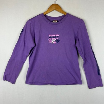 Roxy Quiksilver Long Sleeve Boxy Shirt Made in USA 90s Y2K Purple Women's Size L