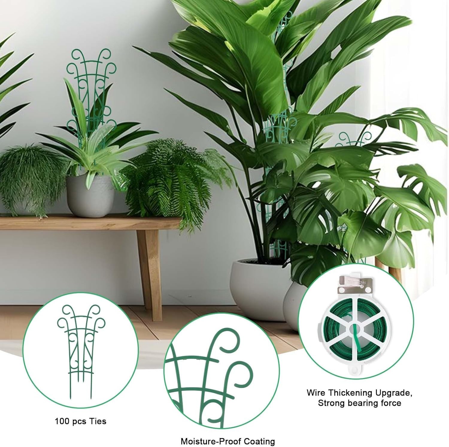 Indoor Plant Trellis for Climbing Plants, 8 Pack Garden Trellis for Potted Plant