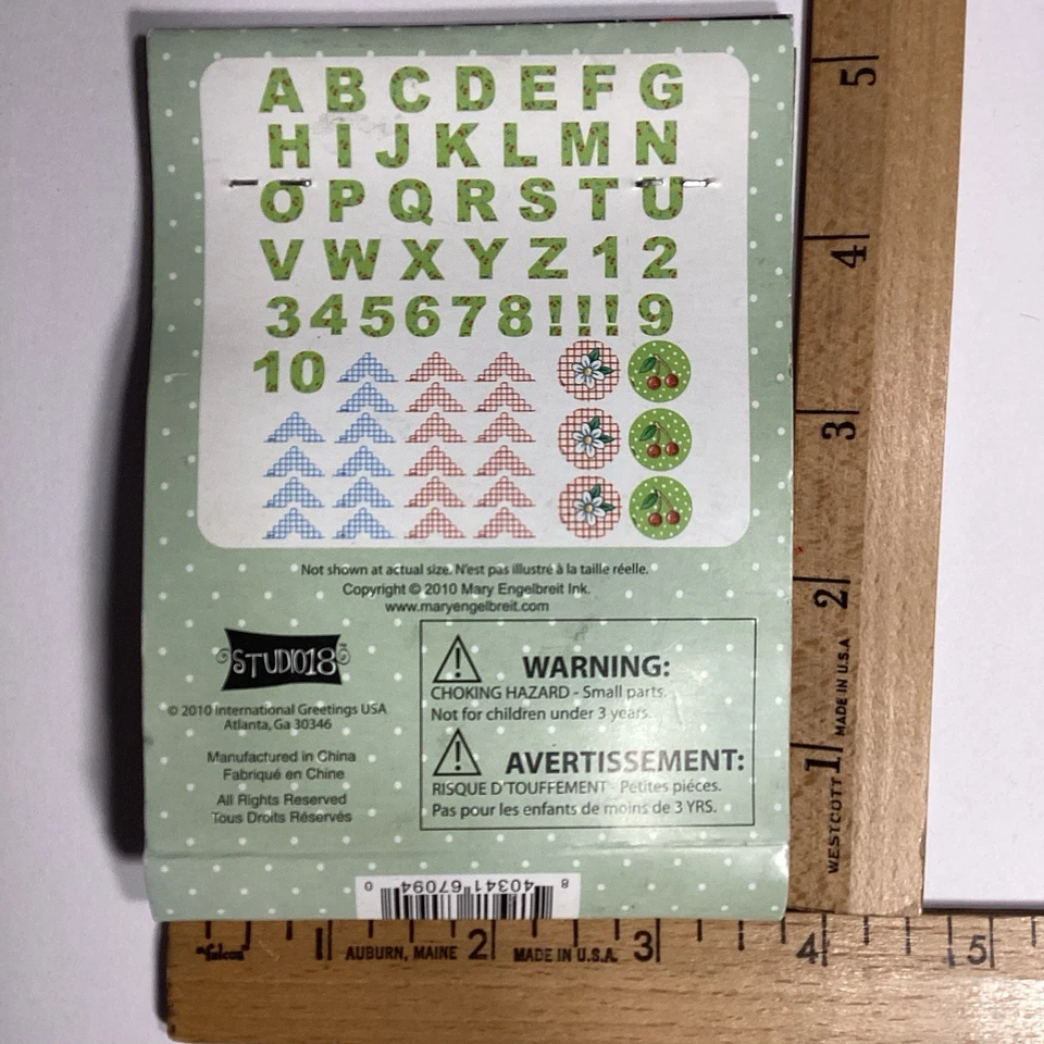 Mary Engelbreit Aglomerado (2010) Letras y Formas Sellado NUEVO Foto 4 de 4