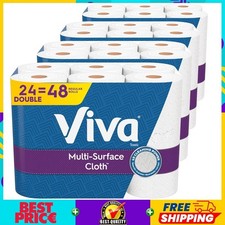 Viva Multi-Surface Cloth Paper Towels, 24 Double Rolls, 110 Sheets Per Roll