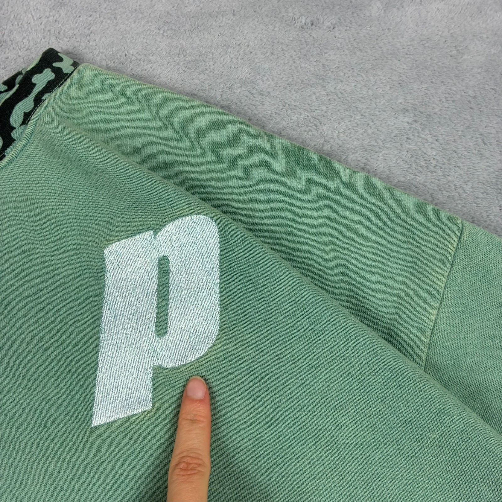 Vintage Prince Tennis Green Contrast Neck Heavyweight Oversized Small Sweatshirt image 7