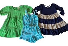 Girls Dresses Romper Cat  Jack Persaya Girl Lot Of 3