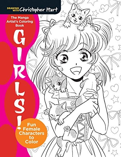 The Manga Artist's Coloring Book: Girls: Fun Female Characters t