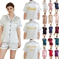 NEW Personalized Womens Pyjamas Pjs Wedding Bridesmaid Birthday Prom Pajamas Set