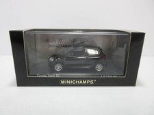Miniature Car 1/43 Mini Champs Toyota Yaris TS First Generation Vitz RS 2001 Bla