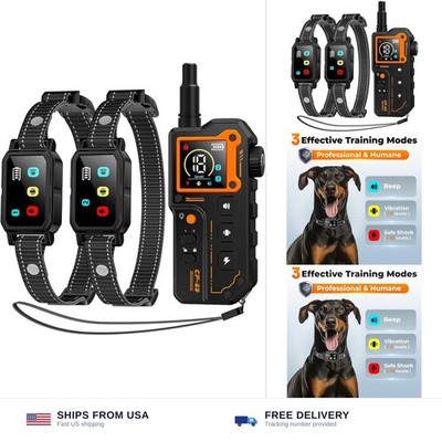 AI Dog Shock Collar 2 Dogs (10-120Lbs) - 3300FT Dog Training Collar with Remo...