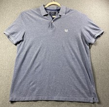 Chaps Ralph Lauren Natural Stretch Men's Polo Logo Blue Golf Size Large