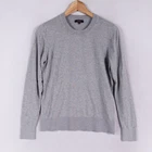 Quince Sweater Women's Medium Gray Organic Cotton Cashmere Blend Minimal